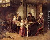 Bernard De Hoog Canvas Paintings - Evening Meal